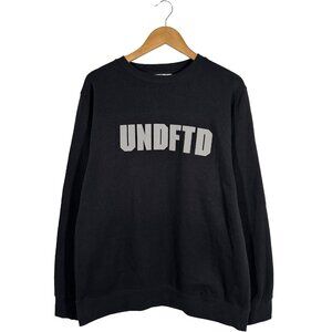 Undefeated Spellout Logo Sweatshirt Black/Gray Size XL